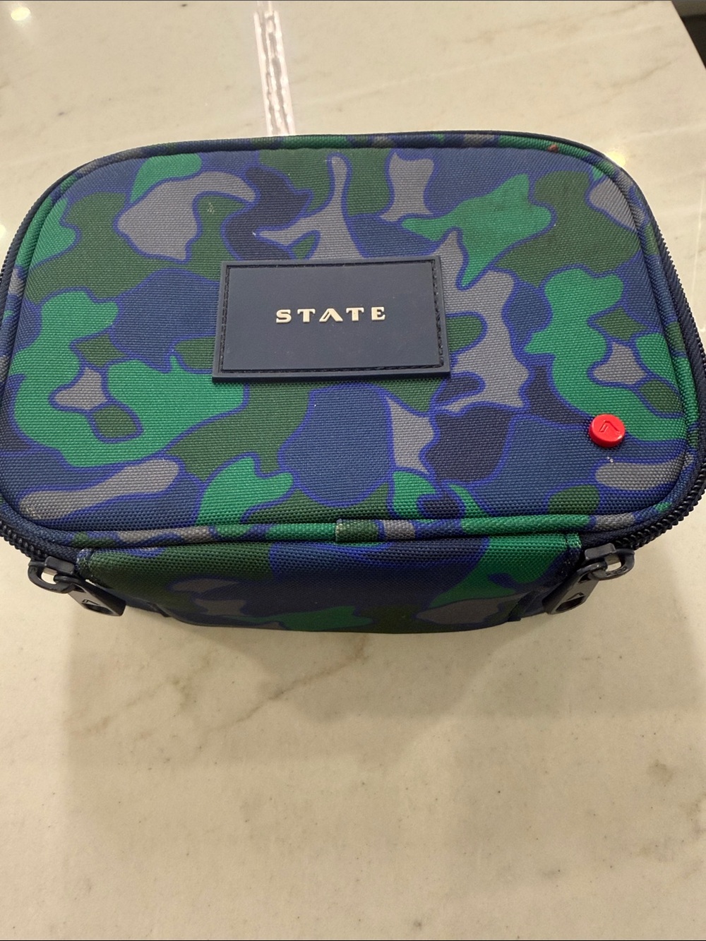STATE Green and Blue Camo snack bag Rodgers